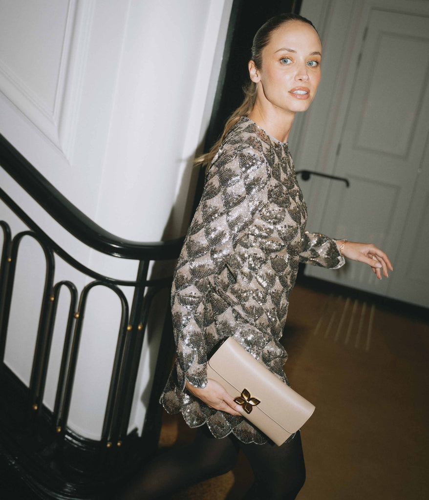 Hortensia Clutch | Sable - Fleuron Paris